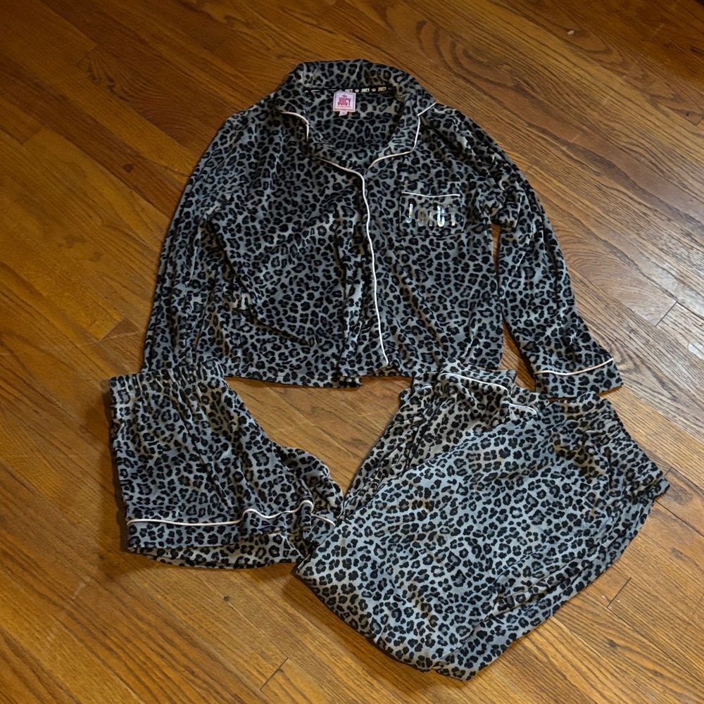 Leopard Print Juicy Pajamas